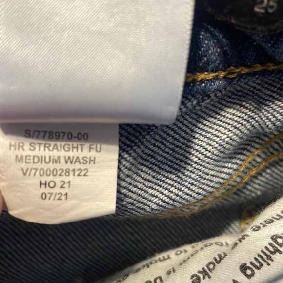 Banana Republic Womans 25 Petite Light Wash High Rise Straight Leg Jeans 2021 - Picture 8 of 8